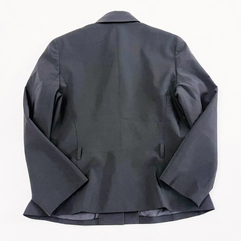 Theory Black Button Down Blazer Jacket with Collar SZ12